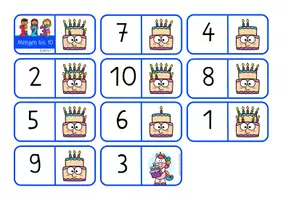 Vorschau - Stationenlernen - 7 Dominos Kennenlernen der Mengen bis 10 - Seite 2