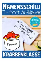 Vorschau - Anderer Materialtyp - Krabbenklasse Namensschild Schulanfang Klassentier Krabbe - Deckblatt
