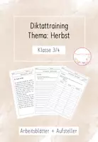 Vorschau - Stundenentwürfe - Diktattraining - Thema: Herbst Kl. 3/4 - Deckblatt