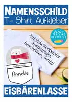 Vorschau - Anderer Materialtyp - Eisbärenklasse Klassentier Eisbär Namensschild - Deckblatt
