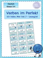 Vorschau - Spiele - Verben im PERFEKT I Lesespiel I Klasse 3 und 4 - Deckblatt