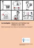 Vorschau - Arbeitsblätter - Lernaufgabe "Gewinner und Verlierer der Inflation in den USA" - Deckblatt