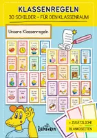 Vorschau - Mal- und Bastelvorlagen - Klassenregeln für die Grundschule - Klassenraum - Schulstart - Deckblatt