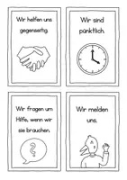 Vorschau - Arbeitsblätter - Klassenregeln 🧑🏫❤️ Bunt & Schwarz-Weiß - Sparpaket // Materialpaket - Seite 3