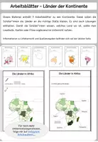 Vorschau - Arbeitsblätter - Arbeitsblätter Länder der Kontinente - Seite 1