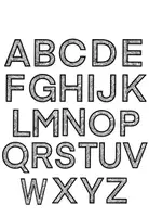 Vorschau - Mal- und Bastelvorlagen - Buchstaben zum Ausmalen - Seite 1