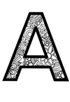 Vorschau - Mal- und Bastelvorlagen - Buchstaben zum Ausmalen - Seite 2