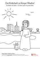 Vorschau - Mal- und Bastelvorlagen - Ausmalbild Wangari Maathai "Sommerbild" - Deckblatt