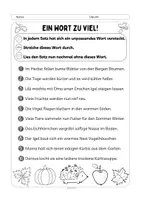 Vorschau - Arbeitsblätter - Ein Wort zu viel Stolperwörtersätze Arbeitsblätter Jahreszeiten Paket - Seite 2