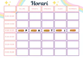 Vista previa - Manualidades / Dibujos para colorear - Horario visual interactivo (en castellano y catalán) - Portada