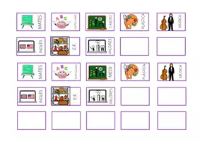 Vista previa - Manualidades / Dibujos para colorear - Horario visual interactivo (en castellano y catalán) - página 3