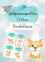 Vorschau - Poster - Willkommenskärtchen für die Hundeklasse - Deckblatt
