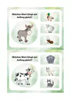 Vorschau - Fördermaterial/Inklusion - Anlaute - Kartei - Klammerkarten 1 - Seite 2