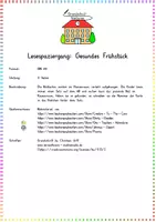 Vorschau - Arbeitsblätter - Gesundes Frühstück / Ernährung: Lesespaziergang (Leseverständnis) - Sachunterricht / Deutsch - Kl. 1/2 - Seite 1