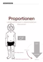 Vorschau - Arbeitsblätter - Proportionen in unterschiedlichen Altersstufen - Deckblatt