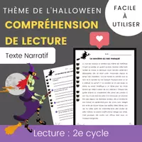 Aperçu - Jeux - Compréhension de Lecture HALLOWEEN Texte à Imprimer - Page de couverture