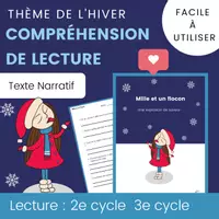 Aperçu - Jeux - Compréhension de Lecture Hiver Neige Texte à Imprimer - Page de couverture