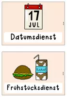 Vorschau - Bildkarten - Klassendienste (Dienste in der Klasse) - Deckblatt