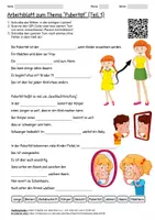 Vorschau - Arbeitsblätter - Lernposter + Arbeitsblatt "Pubertät" + Onlineübung & MP3 + Mindmap + Infografiken - Seite 1