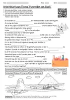 Vorschau - Arbeitsblätter - Arbeitsblatt "Pyramiden von Gizeh" + Onlineübung & MP3 + Infografik - Deckblatt