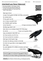 Vorschau - Arbeitsblätter - Arbeitsblatt "Rabenvögel" + Onlineübung & MP3 + - Deckblatt