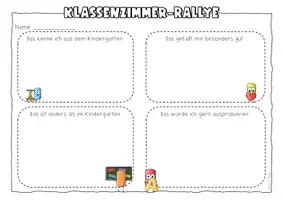 Vorschau - Arbeitsblätter - Klassenzimmer-Rallye für den 1. Schultag - Seite 1