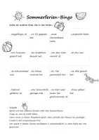 Vorschau - Arbeitsblätter - Sommerferien Bingo (4 Versionen) - Seite 2