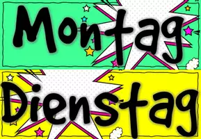 Vorschau - Anderer Materialtyp - Wochentage/Probe-Schilder im Popart-Stil - Seite 2