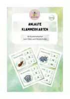 Vorschau - Fördermaterial/Inklusion - Anlaute - Kartei - Klammerkarten 2 - Deckblatt