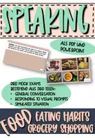 Vorschau - Präsentationen/Tafelbilder - Speaking: Food, eating habits, and grocery shopping - Deckblatt