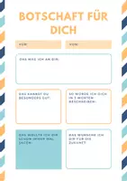 Vorschau - Arbeitsblätter - Botschaft für Dich - Idee zum Abschied - Deckblatt