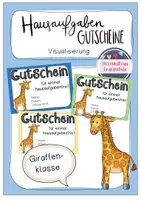 Vorschau - Bildkarten - Hausaufgabengutscheine (Giraffenklasse) - Deckblatt