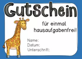 Vorschau - Bildkarten - Hausaufgabengutscheine (Giraffenklasse) - Seite 2
