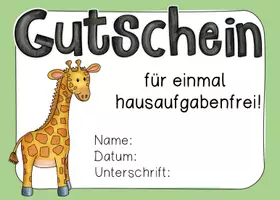 Vorschau - Bildkarten - Hausaufgabengutscheine (Giraffenklasse) - Seite 3
