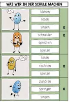 Vorschau - Stationenlernen - VERBEN SCHULE Klammerkarten DaZ - Seite 1