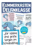 Vorschau - Arbeitsblätter - Klassentier Delfin Delfinklasse Kummerkasten Grundschule - Deckblatt