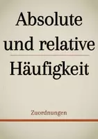Vorschau - Präsentationen/Tafelbilder - Tafelbilder - Absolute und relative Häufigkeit - Deckblatt