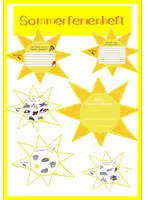 Vorschau - Mal- und Bastelvorlagen - Sommerferienheft - So waren meine Sommerferien - Deckblatt