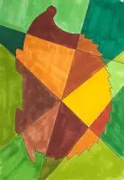 Vorschau - Mal- und Bastelvorlagen - Kunst im Herbst: Igel im Herbst gestalten (Farbkontraste) - Seite 2