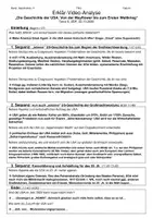 Vorschau - Arbeitsblätter - Analyse Video "„Die Geschichte der USA: Von der Mayflower bis zum Ersten Weltkrieg"" - Seite 1