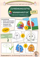 Vorschau - Spiele - Paket: Zuordnungs-Spiele "Minimonster" von KiTa bis GS - Seite 1