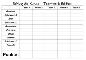 Vorschau - Spiele - Schlag die Klasse - Teamwork Edition - Deckblatt