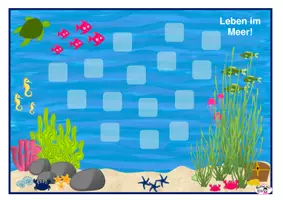 Vorschau - Spiele - Spiel Teiler würfeln - Leben im Meer - Deckblatt
