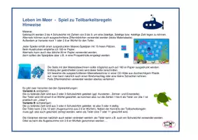Vorschau - Spiele - Spiel Teiler würfeln - Leben im Meer - Seite 3