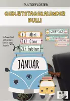 Vorschau - Anderer Materialtyp - Geburtstagskalender Bulli - Deckblatt