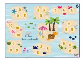Vorschau - Spiele - Spiel "Die Primzahlinsel" zu Teilbarkeitsregeln und Primzahlen - Seite 1
