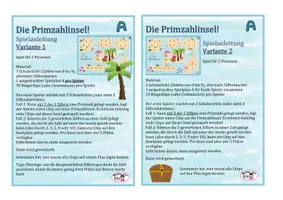Vorschau - Spiele - Spiel "Die Primzahlinsel" zu Teilbarkeitsregeln und Primzahlen - Seite 2