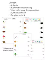 Vorschau - Arbeitsblätter - #silvesterknaller Deutsch: Anlaute, Laut/Buchstabe, Konzentration, Schwungübungen - Deckblatt