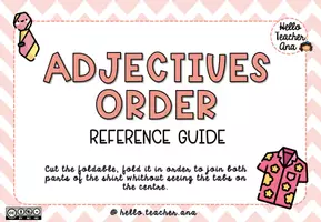 Vista previa - Unidades / Secuencias / Situaciones de Aprendizaje - CLOTHES - Order of the adjectives - @hello.teacher.ana - página 3