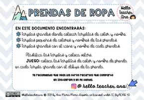Vista previa - Juegos / Gamificación - WINTER CLOTHES - ROPA INVIERNO - Español,inglés,valenciano - página 3